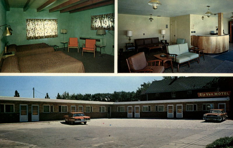 Rip Van Motel (Rip-Van Motel) - Old Postcard (newer photo)